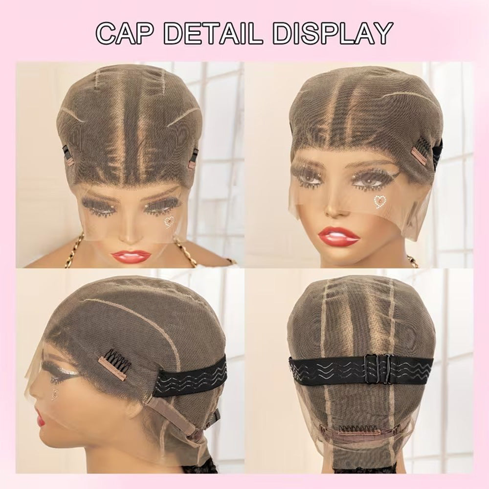 36 inch Black HD Full Lace Box Braid Wig
