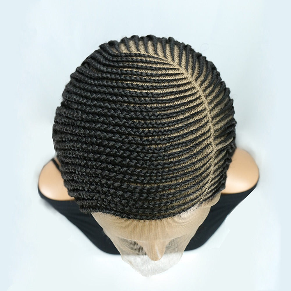 Full Lace Cornrow Braided Wig Black