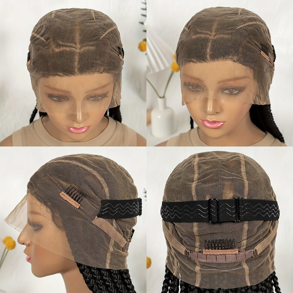 Full Lace Hand Braided Box Braids Wig Black