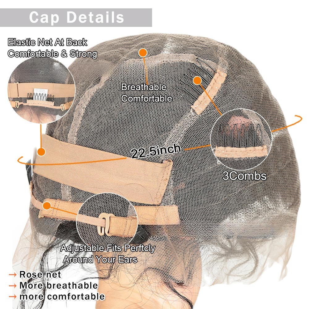 Full Lace Hand-Braided Cornrow Low Bun Braided Wig Detail