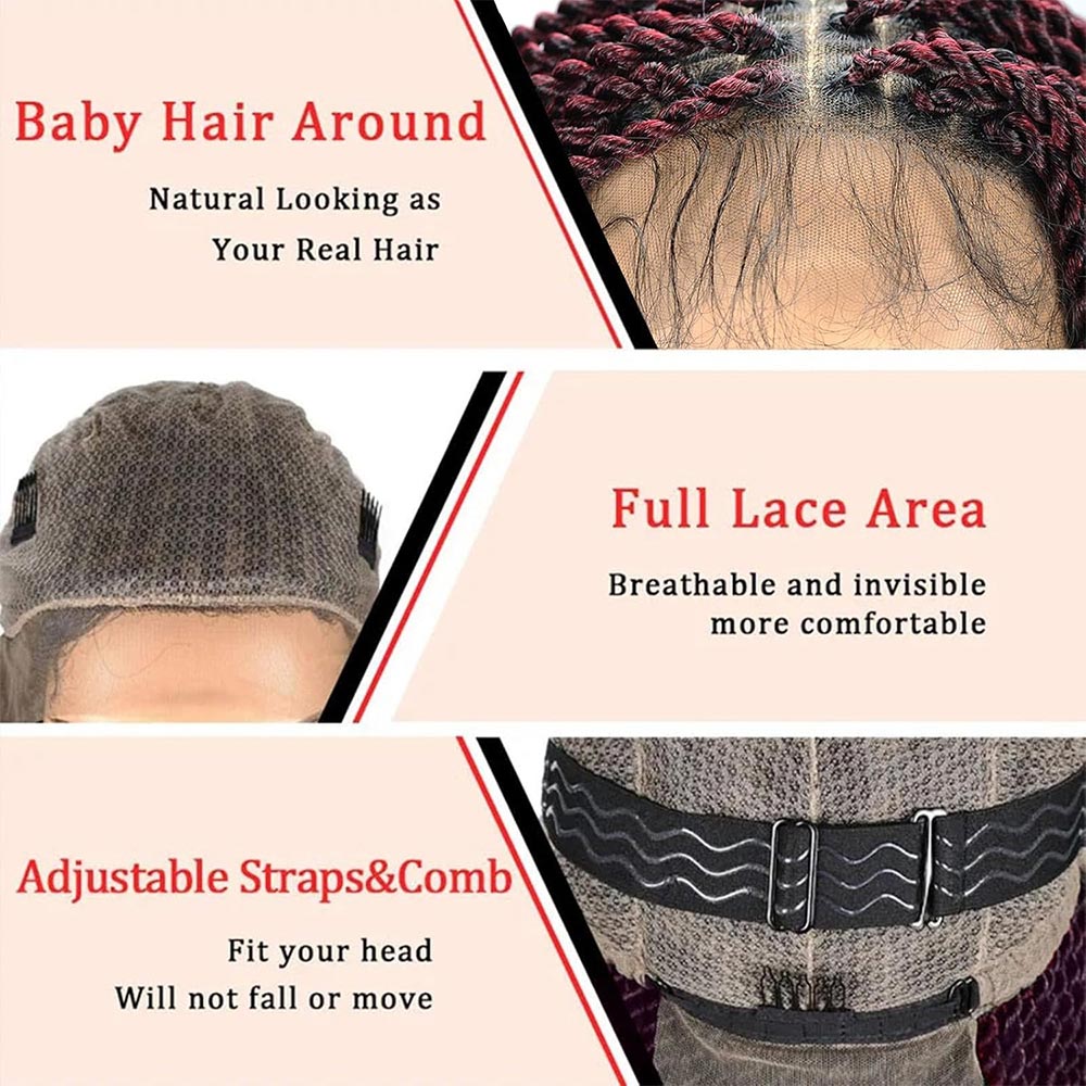 Full Lace Knotless Senegalese Twist Braided Wig