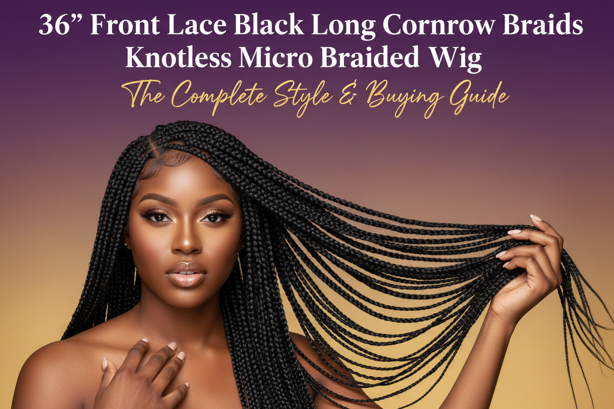 36" Front Lace Black Long Cornrow Braids Knotless Micro Braided Wig:The Complete Style &amp; Buying Guide
