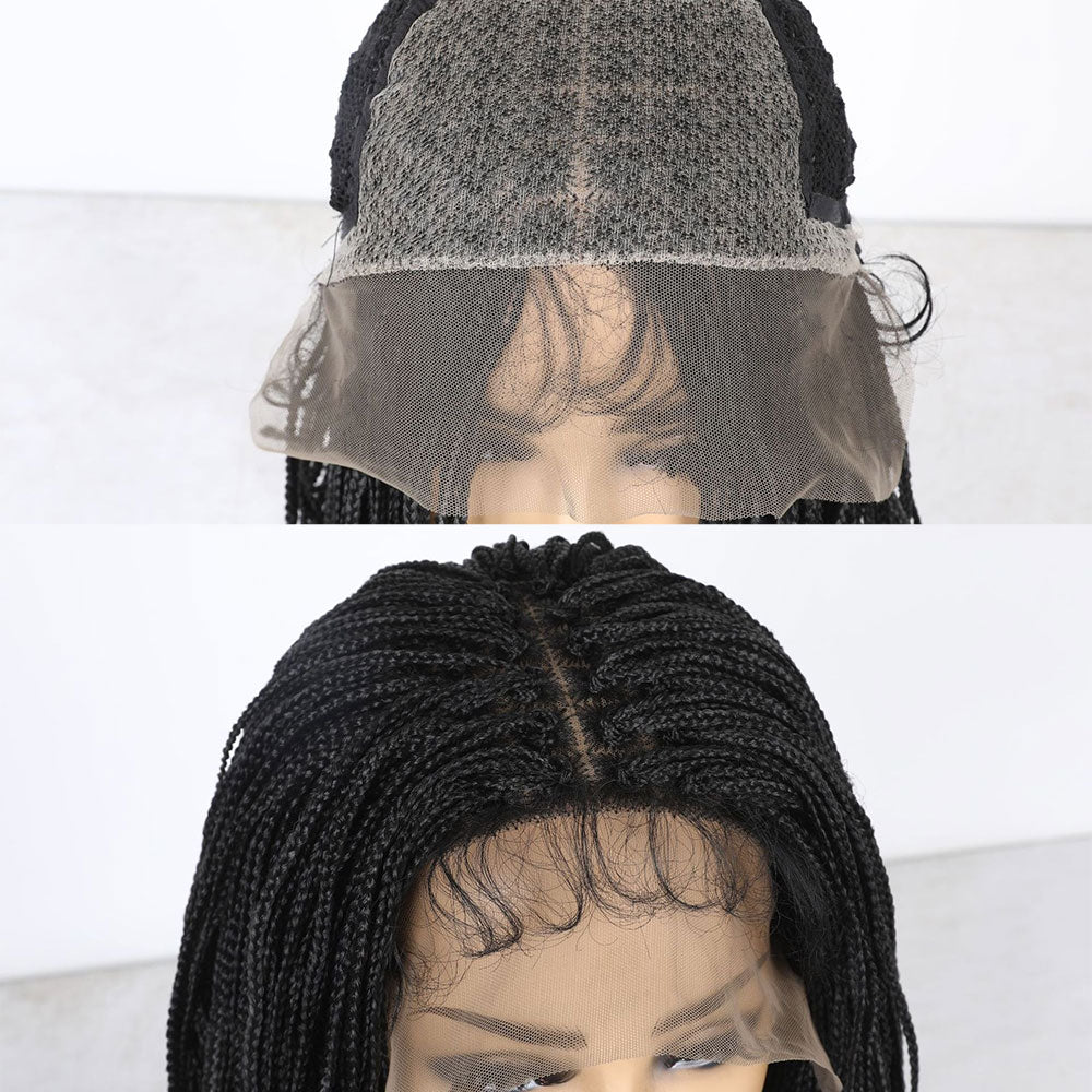 13x4 Lace Front Short Bob Micro Braided Wig