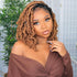 16 Inch Short Ombre Soft Faux Locs Wig Curly Ends