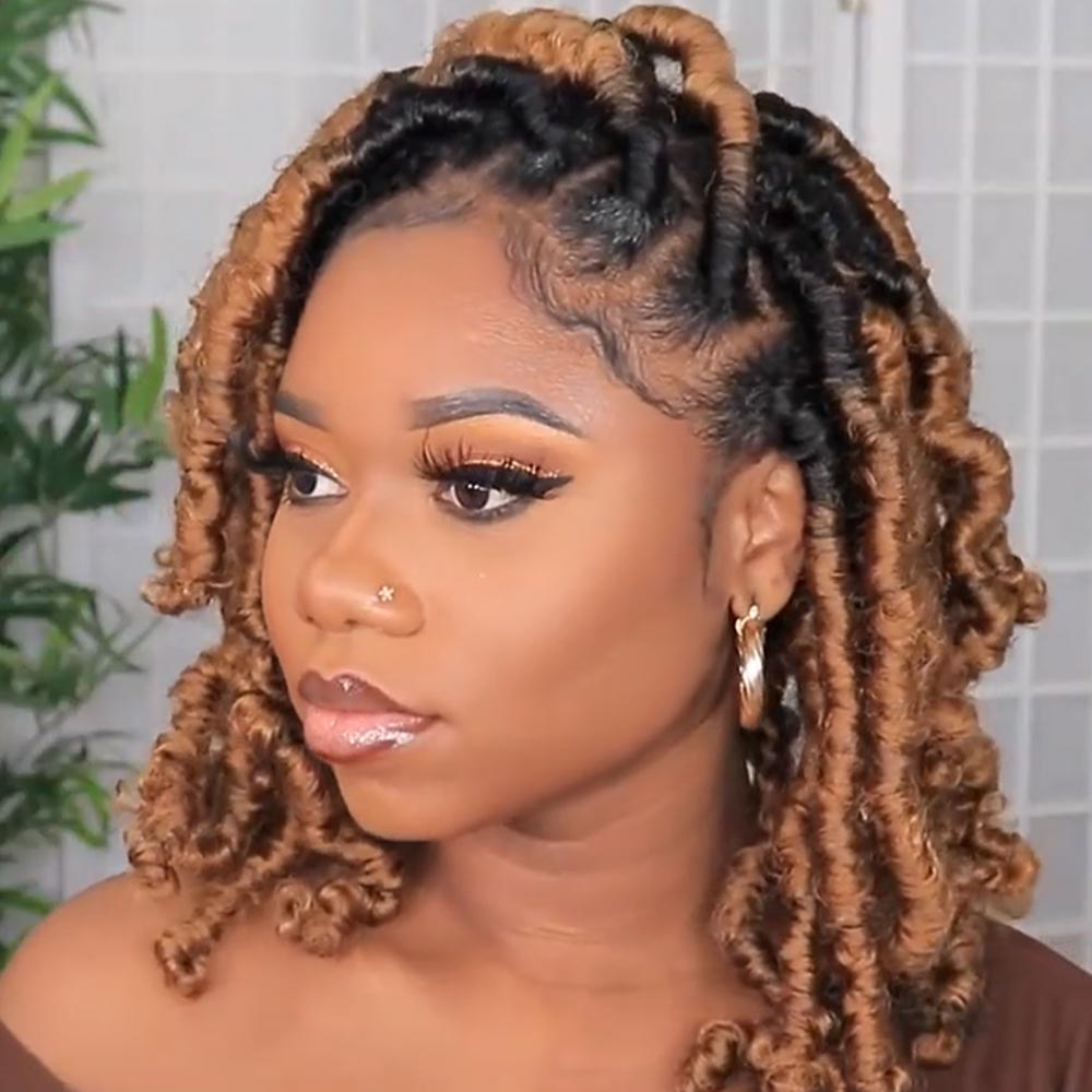16 Inch Ombre Goddess Faux Locs Wig