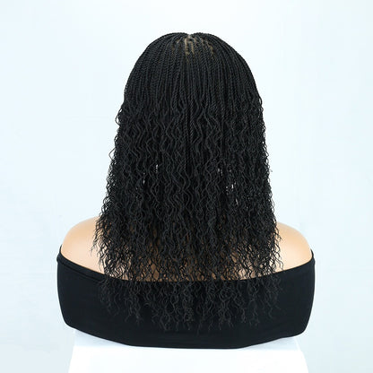 18" Black Full Lace Boho Senegalese Twist Wig