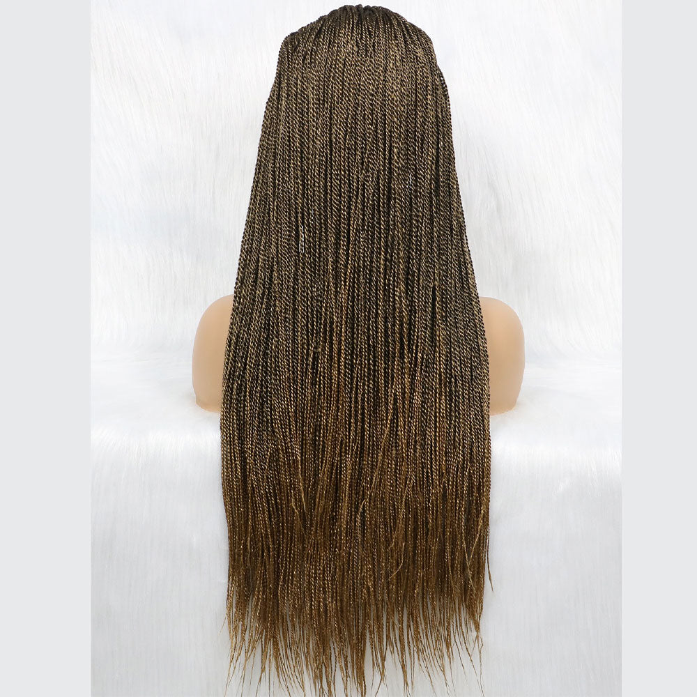 24" Senegalese Micro Twist Braided Wig 1B/27