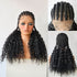 26" Black Full Lace Hand Braided Boho Cornrow Curly Wig