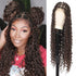 32" Full Lace Boho Faux Locs Braided Wig Dark Brown