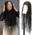 36" Black Full Lace Boho Goddess Box Braids Wig with Curly Ends