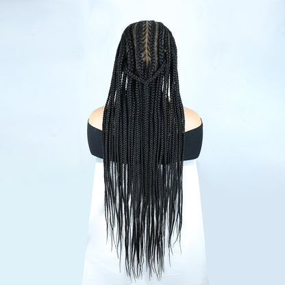36" Full Lace Tribal Cornrow Box Braided Wig