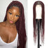 Burgundy Full Lace Triangle Part Knotless Braided Wig