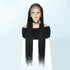 36" Front Lace Black Long Cornrow Braids Knotless Micro Braided Wig
