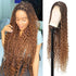 36" Full Lace knotless Boho Braids Wig Brown Ombre