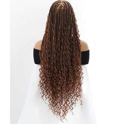 36 Inch Full Lace knotless Boho Braids Wig
