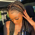 36" Full Lace Black Knotless Cornrow Braided Wig
