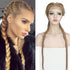 36 Inch Lace Front 2 Dutch Braids Cornrow Braided Wig 27/613