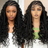 Black 13x6 Lace Front Cornrow Braided Boho Curly Wig