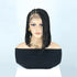 Black Full Lace Box Braided Bob Wig With Cornrow Top