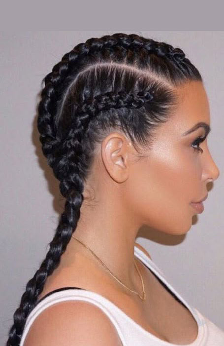 Cornrow Braids Wig with Realistic Scalp Sleek Hairline Pre Braided for women