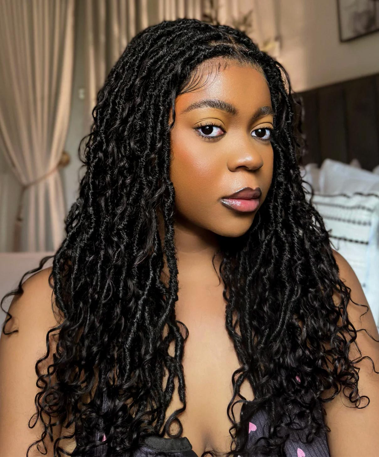 Faux Locs Wigs for women, including Butterfly Locs and Soft Locs, natural-looking protective loc style