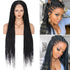Full Lace Hand-Braided Black Box Braid Wig