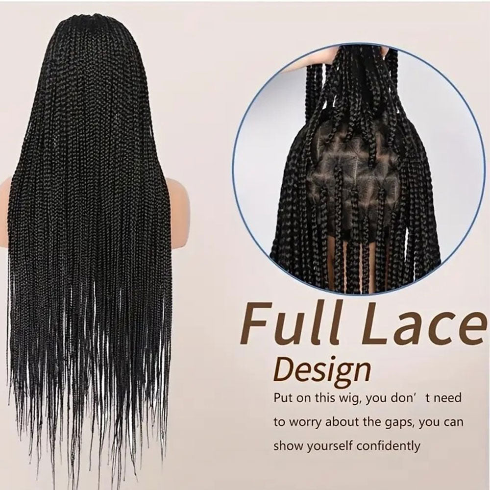 Full Lace Hand-Braided Box Braid Wig