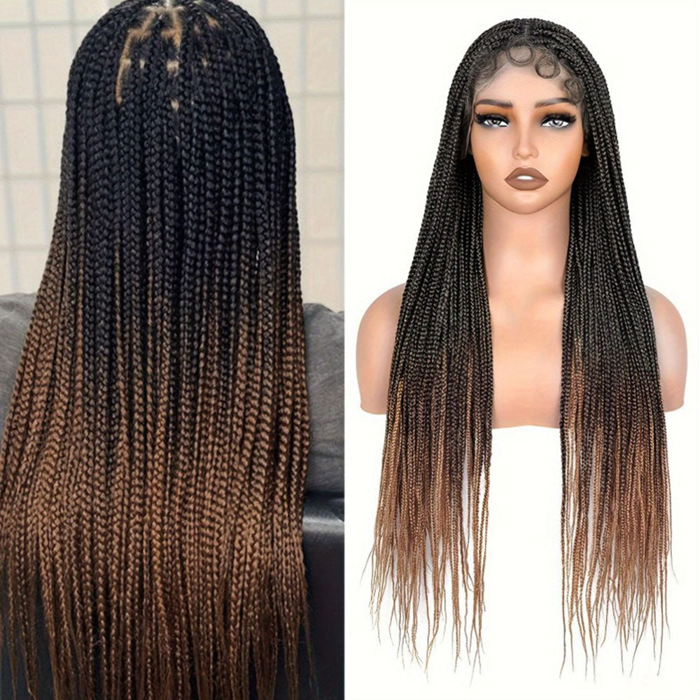 Full Lace 100% Hand-Braided Box Braid Wig 