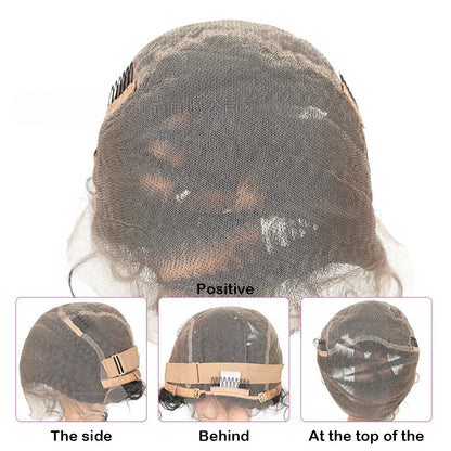 Full Lace Hand-Braided Cornrow Low Bun Braided Wig