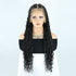 Full Lace Hand Braided Fulani Cornrow Boho Braids Wig Black