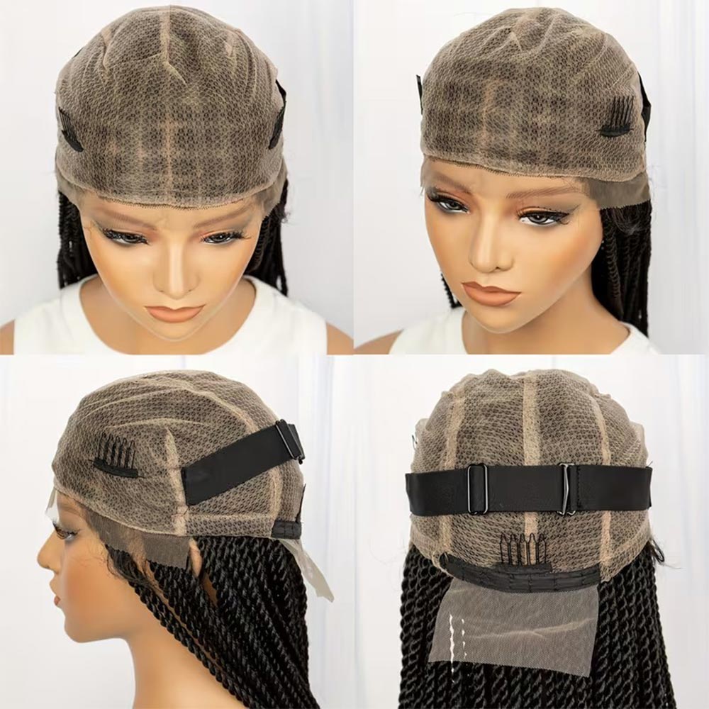 Full Lace Knotless Senegalese Twist Braided Wig Cap