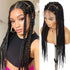HD Full Lace Knotless Jumbo Box Braids Wig Black