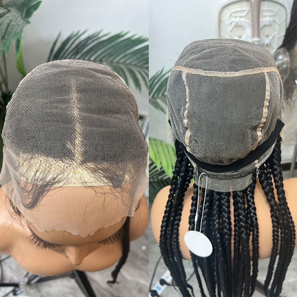HD Full Lace Knotless Jumbo Box Braids Wig 