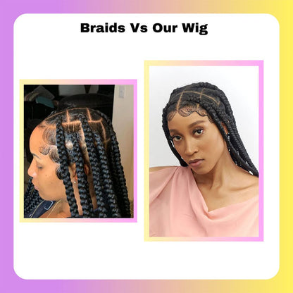 HD Full Lace Knotless Jumbo Box Braids Wig