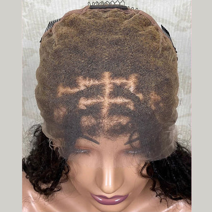 100% Human Hair Full Lace Boho Braided Wig