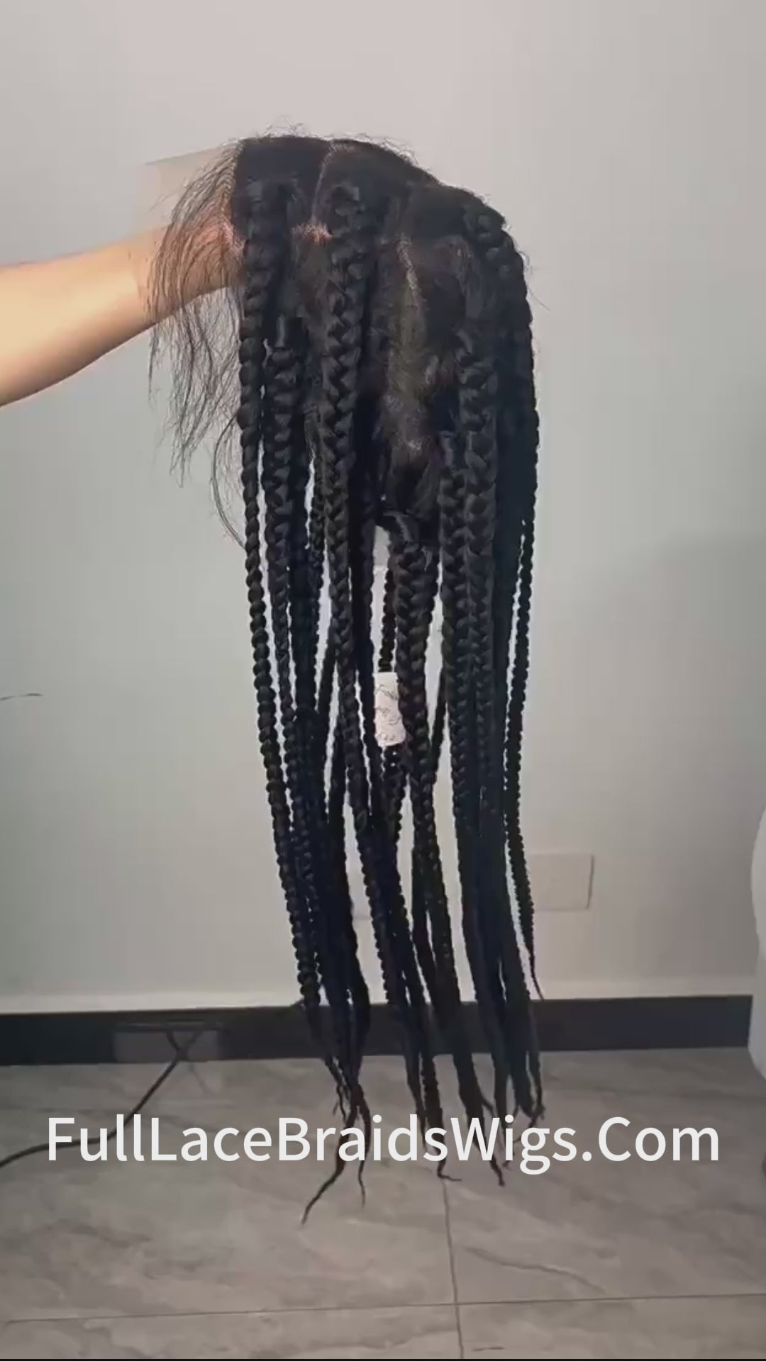32 Inch HD Full Lace Knotless Jumbo Box Braids Wig video